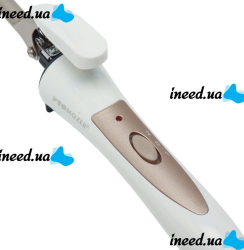 ProMozer MZ-2216 9 mm Afro curling iron with clip for curling and styling hair, Afro curling tongs 2 modes up to 180 degrees White