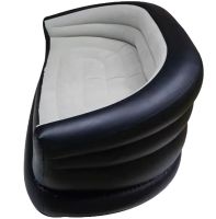 Inflatable Double Sofa Armchair Avenli 98139 Inflatable Sofa up to 200 kg for Relaxation, Flocked Ottoman Bed XL-1134 138x87x71 cm for Home