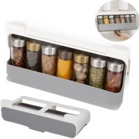Подвесной органайзер для специй Joseph Joseph Spice Rack 85147 7 банок, Навесная полка для приправ, Набор баночек для сыпучих продуктов в холодильник