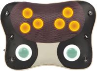 Массажная подушка Massage Pillow HT-8802 роликовый массажер для спины и шеи с подогревом, режимом магнитотерапии и подсветкой 3 режима работы от сети        