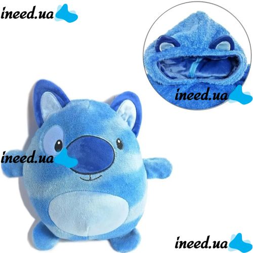 Подушка худи для детей Huggle Pets Hoodie 2 в 1 плед-кофта до 140 см, игрушка трансформер с капюшоном, детская толстовка, игрушка-худи с рукавами 