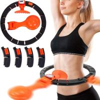 Массажный обруч тренажер Intelligent Hula Hoop 7803 хулахуп для похудения живота боков с регулируемой длинной и автоматическим подсчетом Black-orange