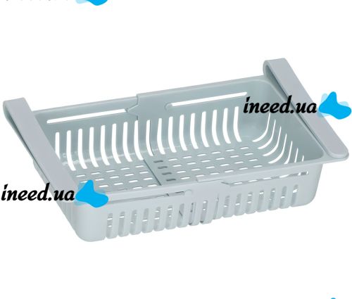 Раздвижной органайзер в холодильник Stretchable Hanging Storage Rack TM18013 подвесной контейнер, выдвижная полка, корзинка для хранения продуктов
