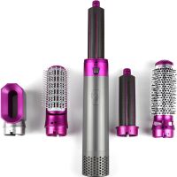 Electric Brush Hot Air Styler 5 in 1 hair Dryer styler for drying, styling and volume of hair, multi-styler with nozzles for curling and straightening