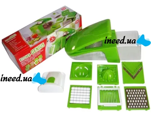 Овощерезка Kitchen Genius Китчен Джениус 10 в 1, быстрая нарезка овощей, Оригинал, original