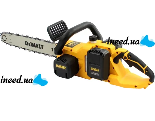 Акумуляторна ланцюгова пила DeWalt DCM575N 48V 5Ah 18" дюймів Шина 45 см, Бездротова пила Деволт з 2 акумуляторами для обрізки гілок дерев