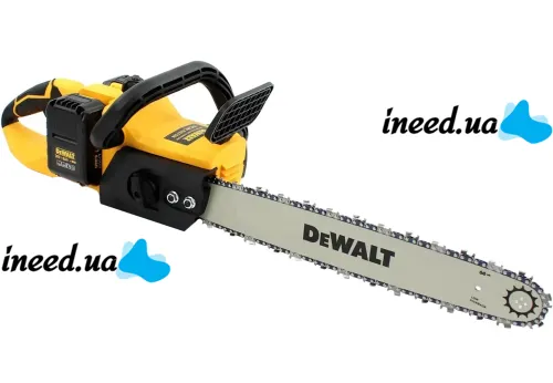 Акумуляторна ланцюгова пила DeWalt DCM575N 48V 5Ah 18" дюймів Шина 45 см, Бездротова пила Деволт з 2 акумуляторами для обрізки гілок дерев