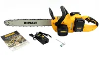Акумуляторна ланцюгова пила DeWalt DCM575N 48V 5Ah 18" дюймів Шина 45 см, Бездротова пила Деволт з 2 акумуляторами для обрізки гілок дерев