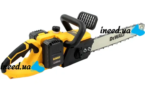 Акумуляторна ланцюгова пила DeWalt DCM575N 48V 5Ah 18" дюймів Шина 45 см, Бездротова пила Деволт з 2 акумуляторами для обрізки гілок дерев