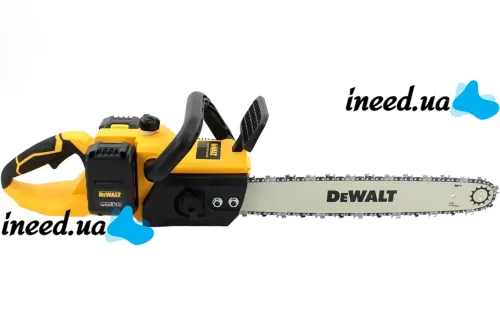 Акумуляторна ланцюгова пила DeWalt DCM575N 48V 5Ah 18" дюймів Шина 45 см, Бездротова пила Деволт з 2 акумуляторами для обрізки гілок дерев
