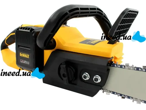 Акумуляторна ланцюгова пила DeWalt DCM575N 48V 5Ah 18" дюймів Шина 45 см, Бездротова пила Деволт з 2 акумуляторами для обрізки гілок дерев