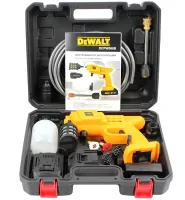 Беспроводная мойка высокого давления DeWalt DCPW560B 24V 5Ah 2 аккумулятора, аккумуляторная мини автомойка с кейсом, распылитель Деволт для авто