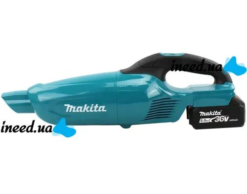 Аккумуляторный пылесос Makita HVC5050 36V 5Ah с насадками, Беспроводной пылесос Макита с 2 аккумуляторами 2 режима скорости для авто и дома Синий