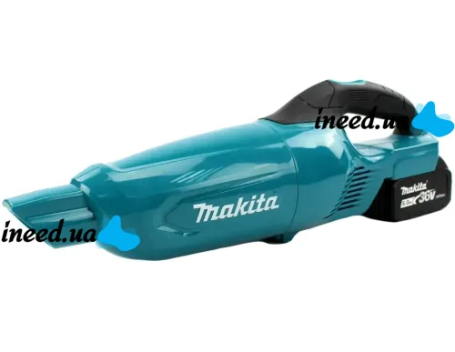 Аккумуляторный пылесос Makita HVC5050 36V 5Ah с насадками, Беспроводной пылесос Макита с 2 аккумуляторами 2 режима скорости для авто и дома Синий