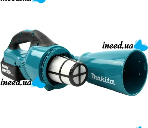 Аккумуляторный пылесос Makita HVC5050 36V 5Ah с насадками, Беспроводной пылесос Макита с 2 аккумуляторами 2 режима скорости для авто и дома Синий