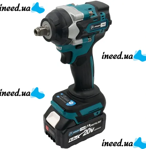 Беспроводной ударный гайковерт Makita DTW500BL 20V 4Ah 2 аккумулятора, Аккумуляторный бесщеточный гайковерт PROFI-TEC 350 Нм с головками в кейсе