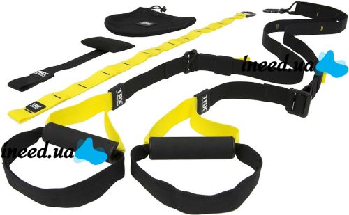 Тренировочные подвесные петли TRX Pro Fit Studio Suspension ремни для силовых тренировок кроссфита, фитнеса и турника всего тела ТРХ Lumo Yellow