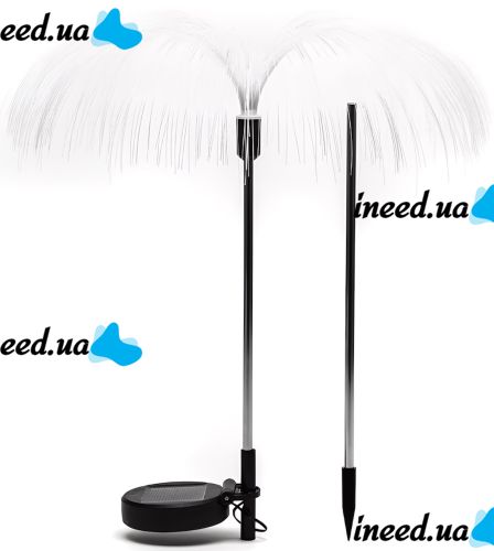 Садовый декоративный RGB фонарь Медуза Solar Lawn Lamp 85 см уличный газонный светильник факел 7 LED цветов на солнечной батареи в землю BL LC7