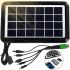 Солнечная панель Cclamp Solar Panel CL-639 4W 6V IP65 портативная батарея с мультикабелем USB для зарядки мобильных устройств от солнца 639CL