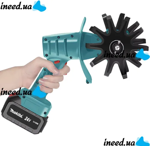 Аккумуляторный ручной мини культиватор Makita G6685 для рыхления и прополки огорода, беспроводной электрокультиватор с 2 аккумуляторами для сада