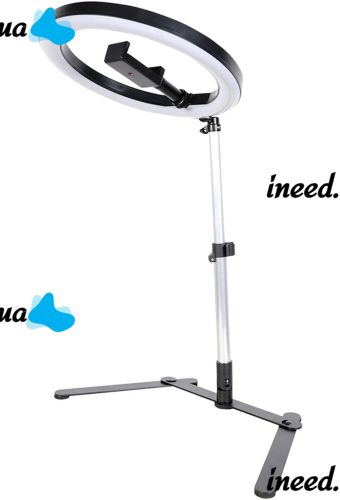 Кольцевая лампа со штативом LED Ring Light QX-206 26 см светодиодное селфи кольцо с подставкой и держателем для настольной сьемки 3 режима свечения
