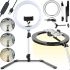 Кільцева лампа зі штативом LED Ring Light QX-206 26 см світлодіодне селфи кільце з підставкою і тримачем для настільної зйомки 3 режими світіння