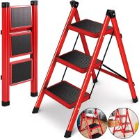 Складная стремянка на 3 ступени Mastar 3 Step Ladders до 150 кг раскладная трехступенчатая односторонняя лестница с антискользящим покрытием 84х40 см