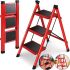Складна драбина на 3 ступені Mastar 3 Step Ladders до 150 кг розкладна триступенева одностороння сходи з антиковзаючим покриттям 84х40 см