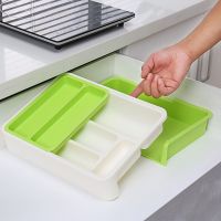Универсальный раздвижной органайзер Expandable Drawer Organizer 34Х36.5Х5.5 см для кухонных столовых приборов, ложек и вилок в выдвижной ящик