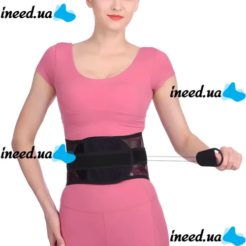 Ортопедический корректор осанки Lumbar Support Belt WS-001 поясничный корсет с тросовой системой фиксации, пояс с регулировкой для позвоночника