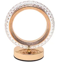 Настольная лампа-ночник Circle Table Light PC-8217 сенсорный ночник круг, светодиодная лампа светильник с кристаллами на акриловой подставке 3 режима