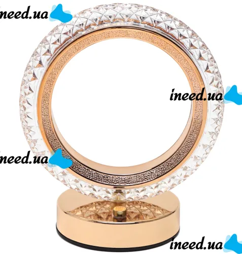 Настольная лампа-ночник Circle Table Light PC-8217 сенсорный ночник круг, светодиодная лампа светильник с кристаллами на акриловой подставке 3 режима