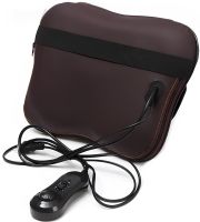 Массажная подушка Massage Pillow HT-8802 роликовый массажер для спины и шеи с подогревом, режимом магнитотерапии и подсветкой 3 режима работы от сети        