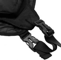 Tough Slhs 125 tactical vest chest bag with 2 compartment pockets, headphone output and adjustable chest straps Black