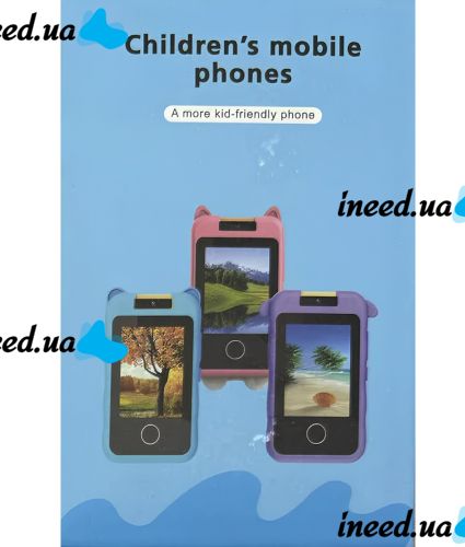 Интерактивный смартфон Children Mobile Phones AZ-1156 аккумуляторный детский телефон с играми, сенсорным экраном и камерой для фото и видео от USB