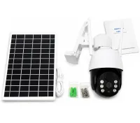 Беспроводная уличная IP камера видеонаблюдения TP8 V380 Pro Solar WI-FI поворотная аккумуляторная видеокамера под сим карту 4G на солнечной батарее