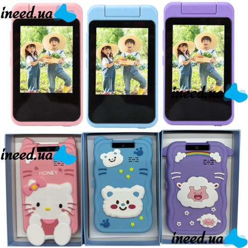 Интерактивный смартфон Children Mobile Phones AZ-1156 аккумуляторный детский телефон с играми, сенсорным экраном и камерой для фото и видео от USB