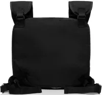 Tough Slhs 125 tactical vest chest bag with 2 compartment pockets, headphone output and adjustable chest straps Black