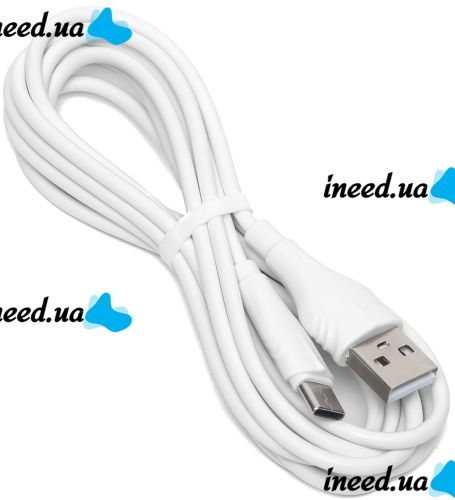 Кабель для зарядного устройства Borofone BX18 USB Type-C 3A 1м для зарядки и передачи данных телефона, зарядка шнур 100 см для смартфона Белый