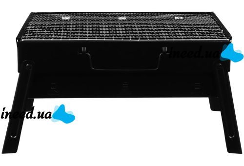 Складной BBQ гриль 43 см BBQ Grill Portable TL-372 раскладной переносной мангал на древесных углях и дровах, портативный барбекю чемодан с сеткой