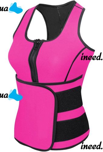 Женская майка-пояс Hot Shapers 2 в 1 корректирующая неопреновая майка для похудения и поддержания осанки на липучке, жиросжигающий утягивающая пояс