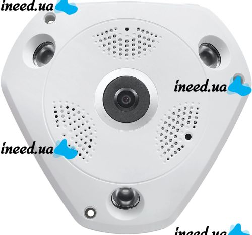 Потолочная IP камера видеонаблюдения VR Camera V300 360° беспроводная панорамная видеокамера на потолок с ИК подсветкой и микрофоном Wi-Fi VRCam
