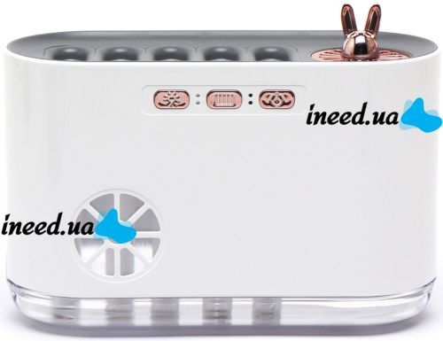 Humidifier Night Light Aroma Humidifier LA-0649 700 ml Ultrasonic Desktop Cleaner, Aroma Diffuser with RGB LED Backlight USB White