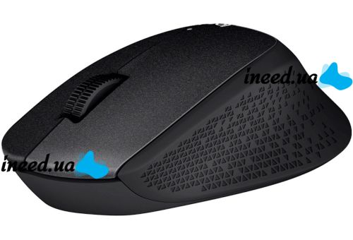 Беспроводная оптическая мышь Logitech M330 Silent Plus Black игровая геймерская мышка на батарейке для ПК компьютера и ноутбука 2.4GHZ USB Черная