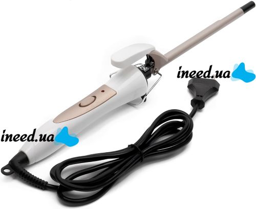 Плойка для афро кудрей Promozer MZ-2218 9 мм тонкая афроплойка для завивки и укладки волос, керамические мелкие щипцы с индикатором и подставкой 35W