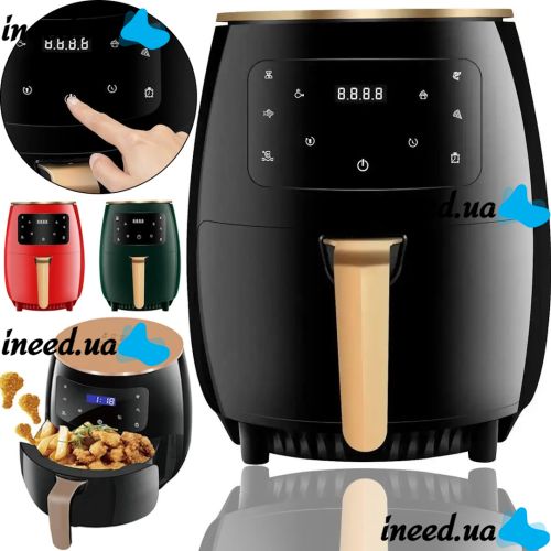 Безмаслянная Аэрофритюрница мультипечь Air Fryer Su Tai ST-505 6л для приготовления еды 2400W Фритюрница без масла с функцией аэрогриля S18