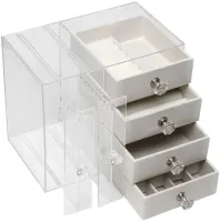 Шкатулка для хранения ювелирных украшений Jewelry Box LD-1033 акриловый органайзер с ящиками на 6 секций для бижутерии и аксессуаров XL-1831