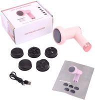 Антицеллюлитный массажер Deep Rolling Massager SL-630 ручной аккумуляторный вибромассажер, лимфодренажный пистолет для всего тела с насадками W44, LY-635