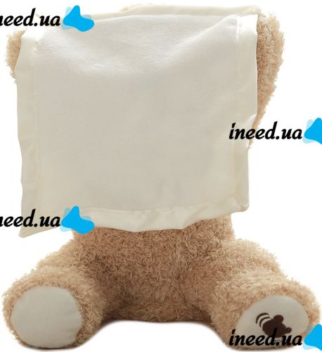 Soft Children's Toy Peekaboo Bear Teddy Bear 33 cm Musical Interactive Playing Hide-and-seek Talking Bear from 6 months Old Peekaboo Beige 