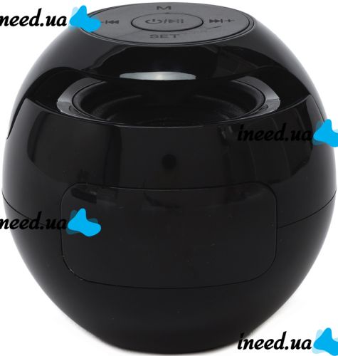 Беспроводная Bluetooth колонка с часами Kimiso KMS-K12 3W аккумуляторный портативный мини динамик с будильником и RGB LED подсветкой microUSB